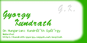 gyorgy kundrath business card